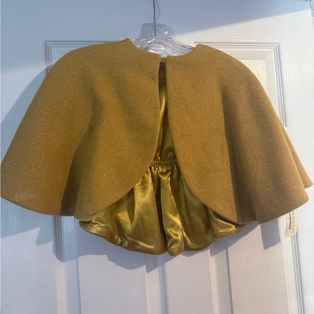 Gymboree Gold Shimmer Cape with Satin Interior